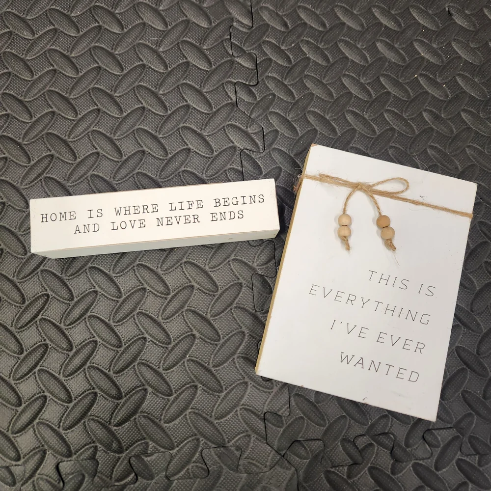 Decorative Wooden Signs with Inspirational Quotes